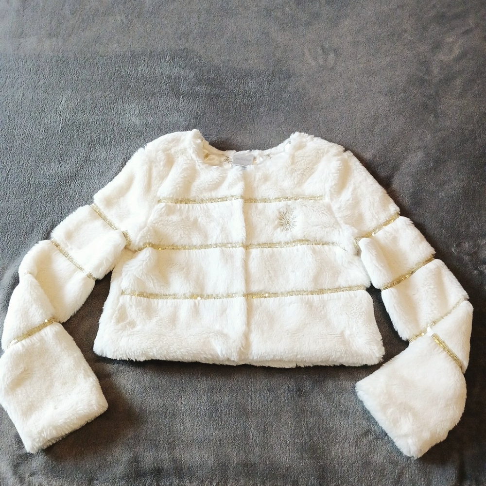NWOT Disney Store Frozen 2 faux fur peacoat